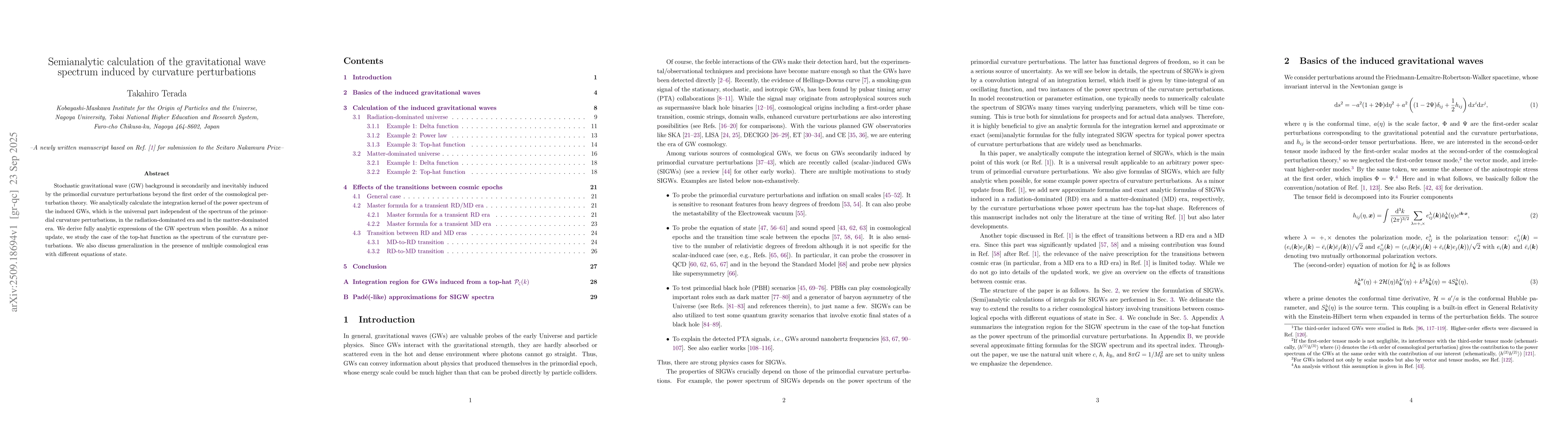 Thumbnail for Semianalytic calculation of the gravitational wave spectrum induced by
  curvature perturbations