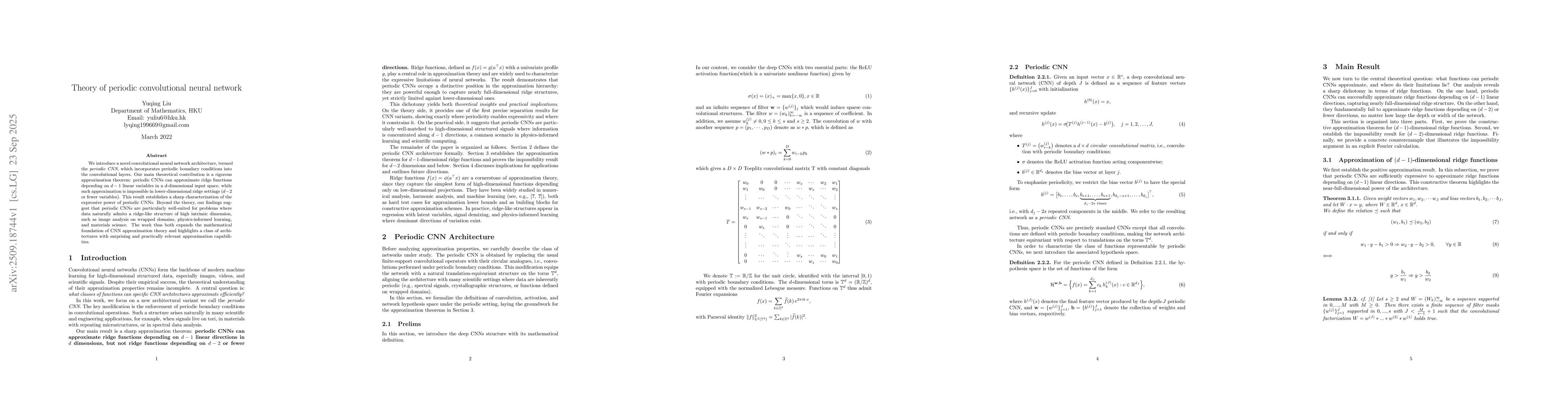 Thumbnail for Theory of periodic convolutional neural network