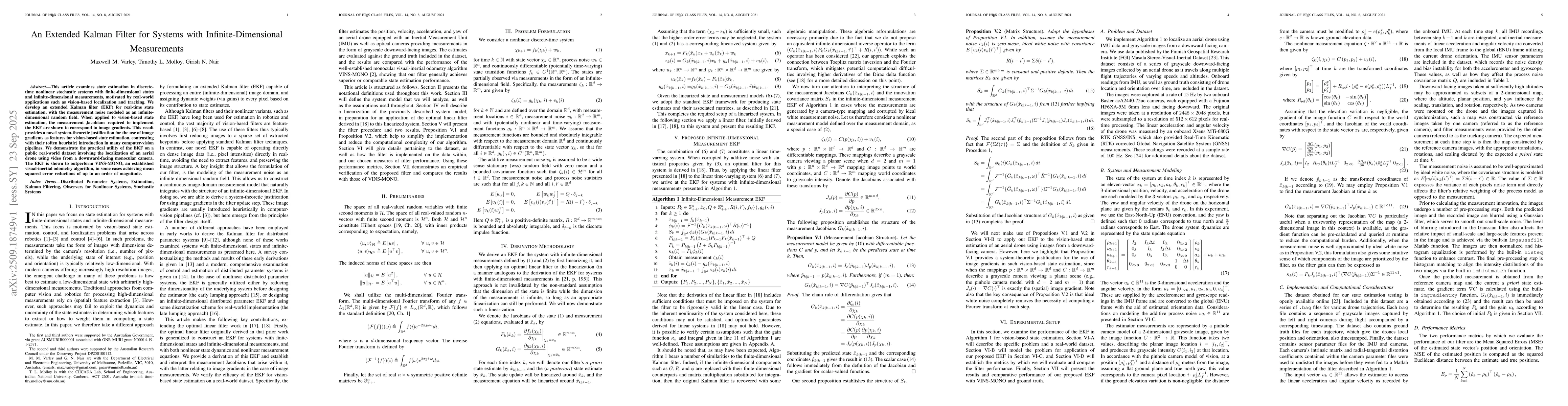 Thumbnail for An Extended Kalman Filter for Systems with Infinite-Dimensional
  Measurements