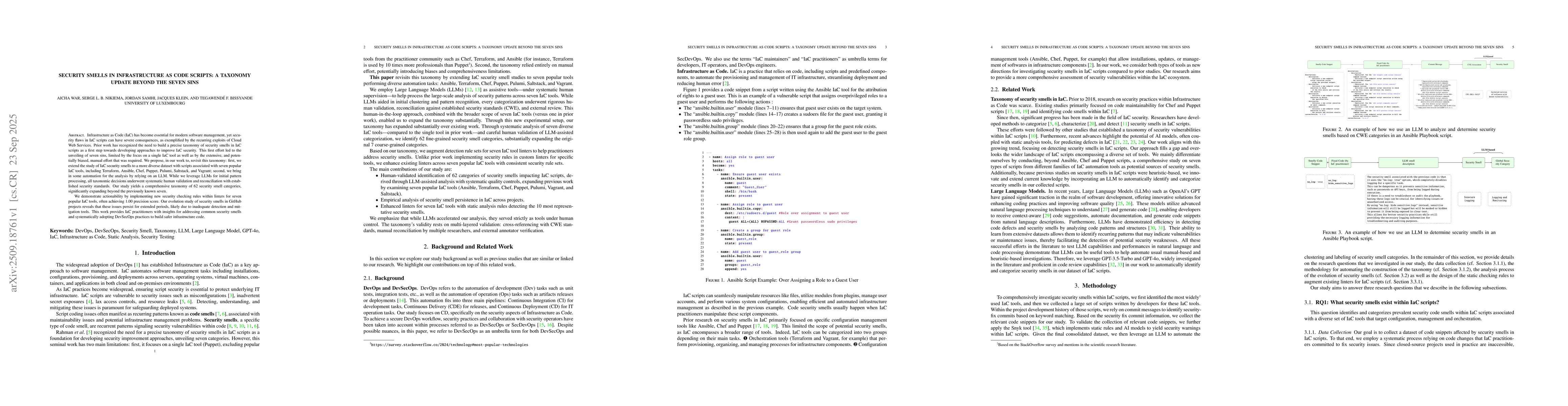 Thumbnail for Security smells in infrastructure as code: a taxonomy update beyond the
  seven sins