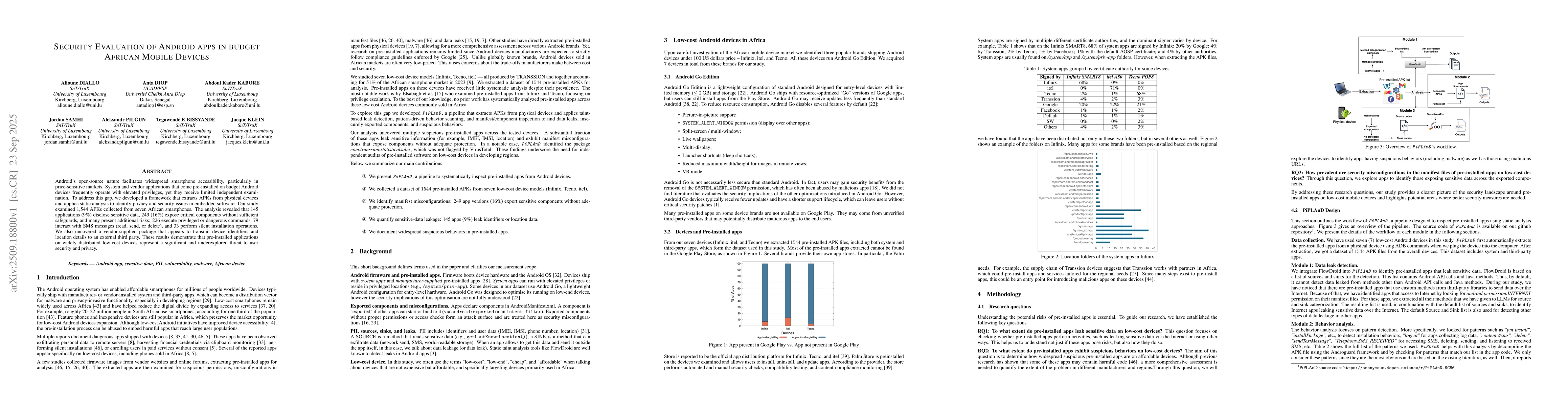 Thumbnail for Security Evaluation of Android apps in budget African Mobile Devices