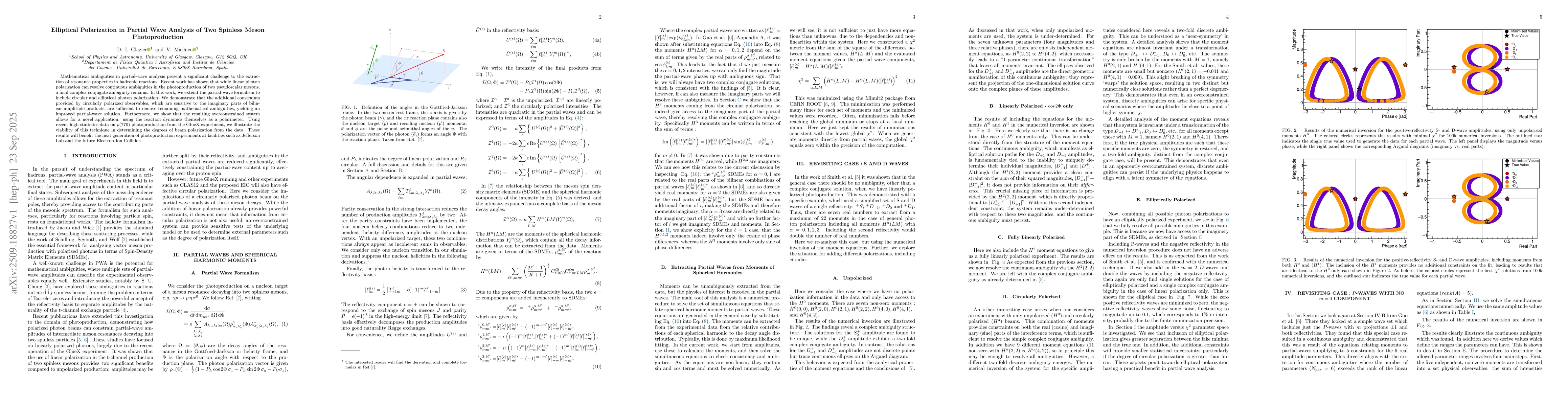 Thumbnail for Elliptical Polarization in Partial Wave Analysis of Two Spinless Meson
  Photoproduction