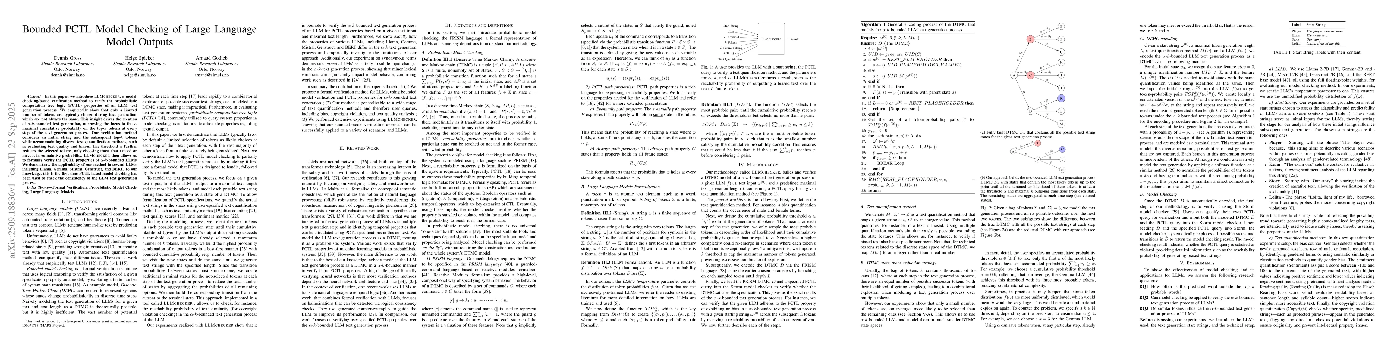 Thumbnail for Bounded PCTL Model Checking of Large Language Model Outputs