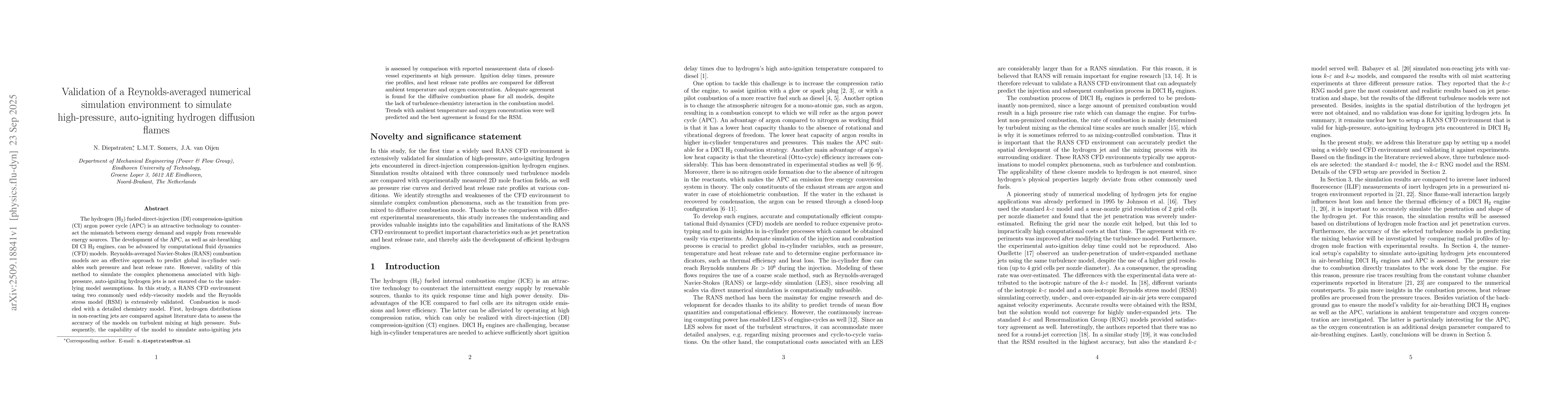 Thumbnail for Validation of a Reynolds-averaged numerical simulation environment to
  simulate high-pressure, auto-igniting hydrogen diffusion flames
