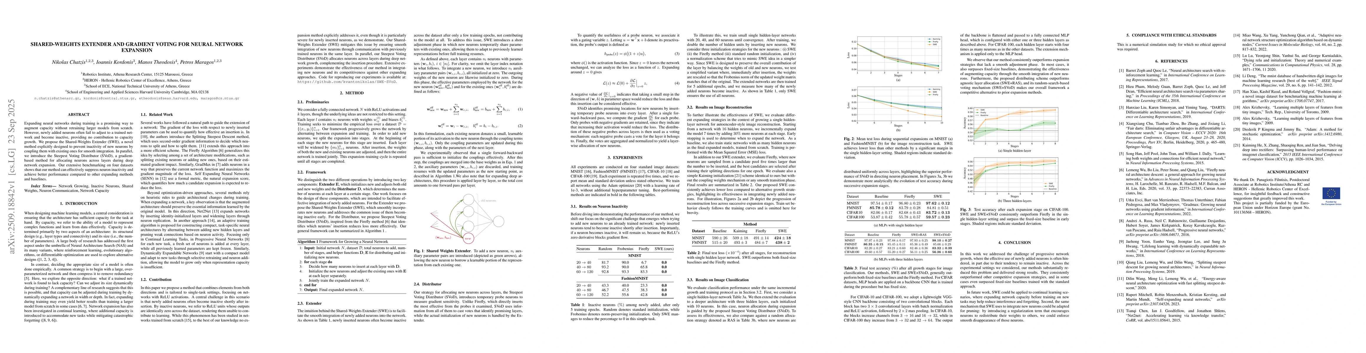 Thumbnail for Shared-Weights Extender and Gradient Voting for Neural Network Expansion