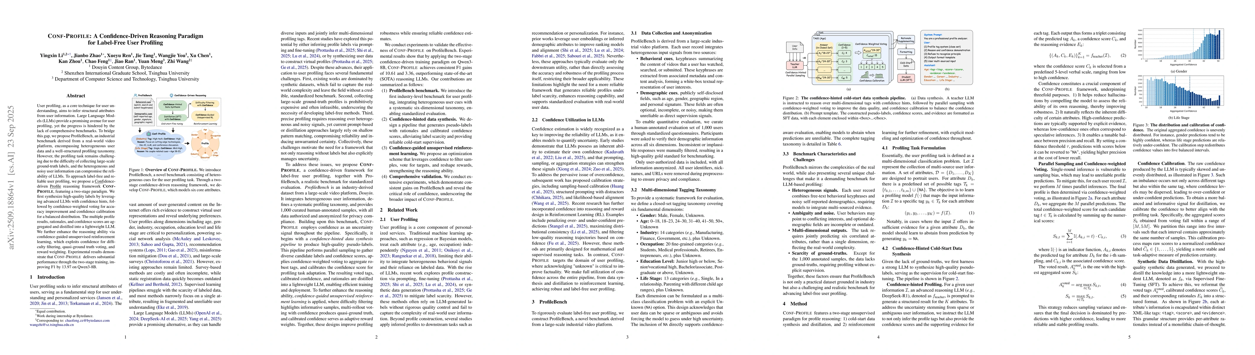 Thumbnail for Conf-Profile: A Confidence-Driven Reasoning Paradigm for Label-Free User
  Profiling