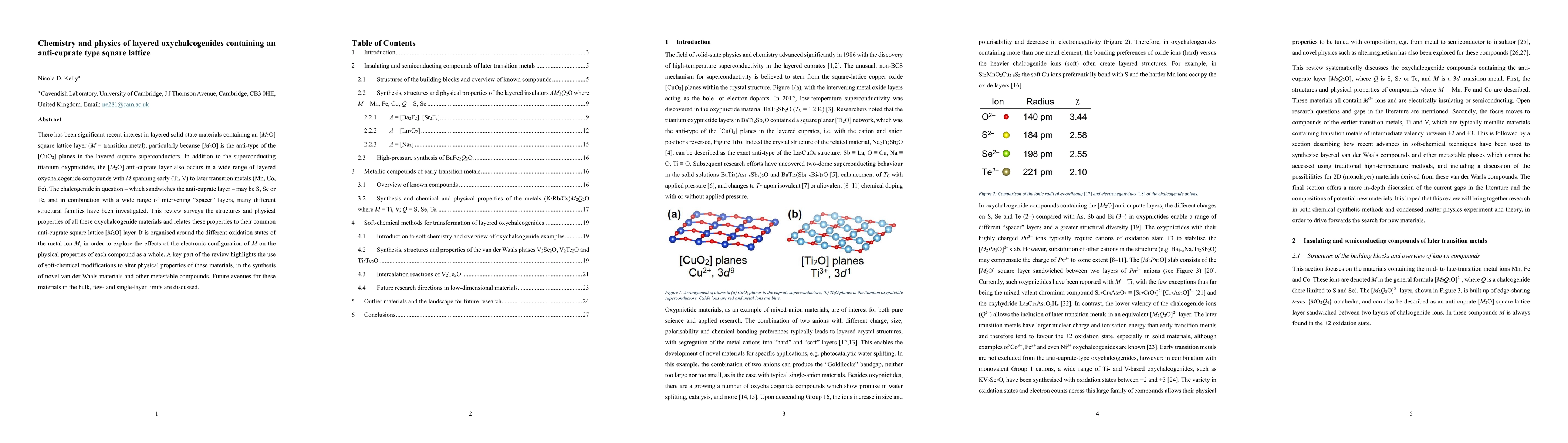 Thumbnail for Chemistry and physics of layered oxychalcogenides containing an
  anti-cuprate type square lattice