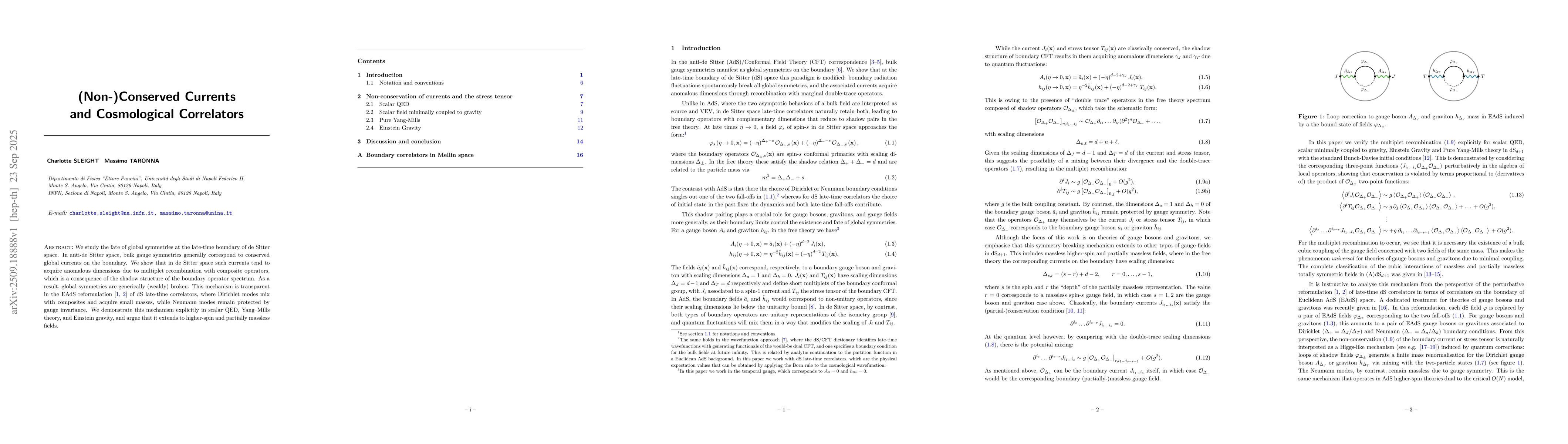 Thumbnail for (Non-)Conserved Currents and Cosmological Correlators