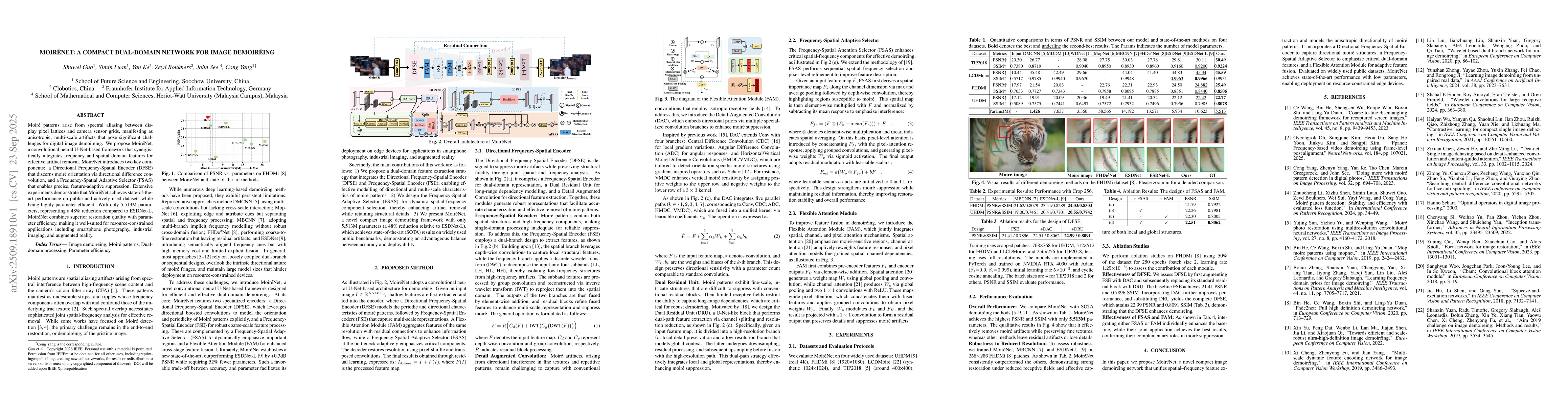 Thumbnail for MoiréNet: A Compact Dual-Domain Network for Image Demoiréing