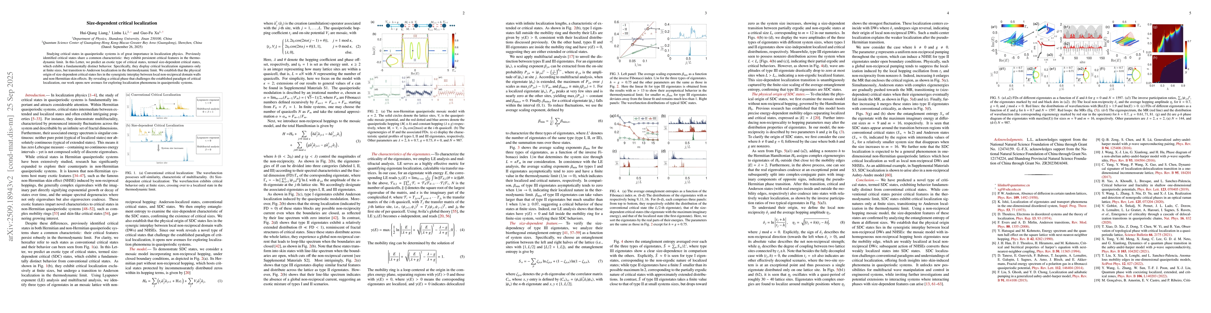 Thumbnail for Size-dependent critical localization