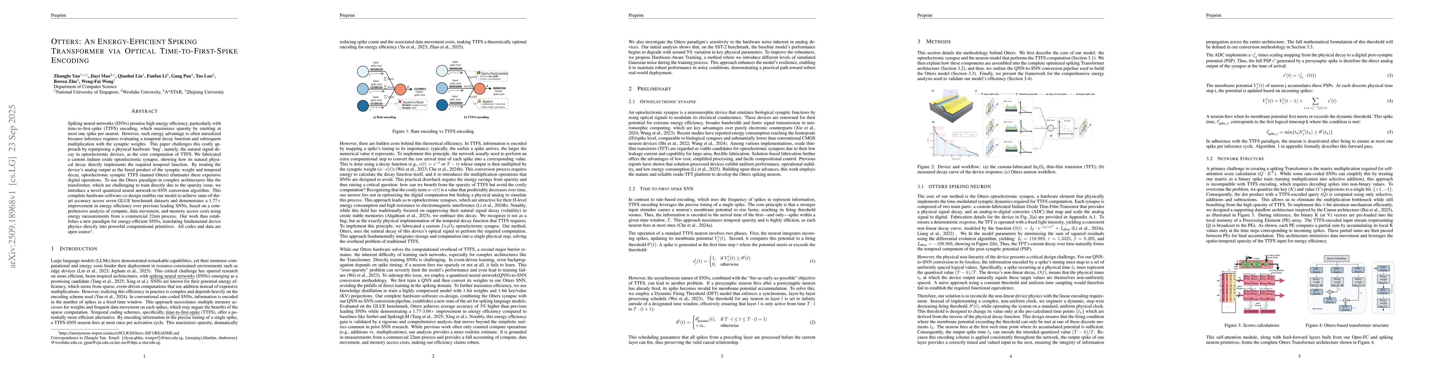 Thumbnail for Otters: An Energy-Efficient SpikingTransformer via Optical
  Time-to-First-Spike Encoding