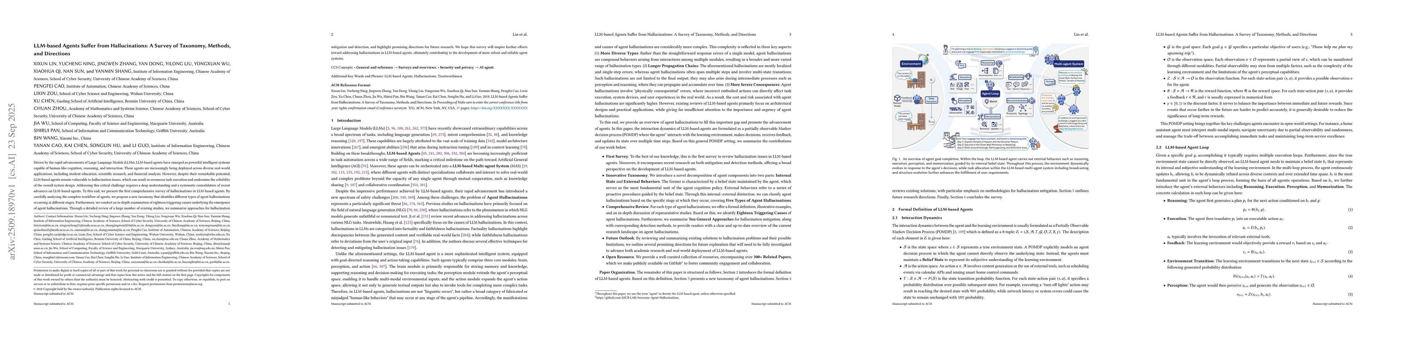 Thumbnail for LLM-based Agents Suffer from Hallucinations: A Survey of Taxonomy,
  Methods, and Directions
