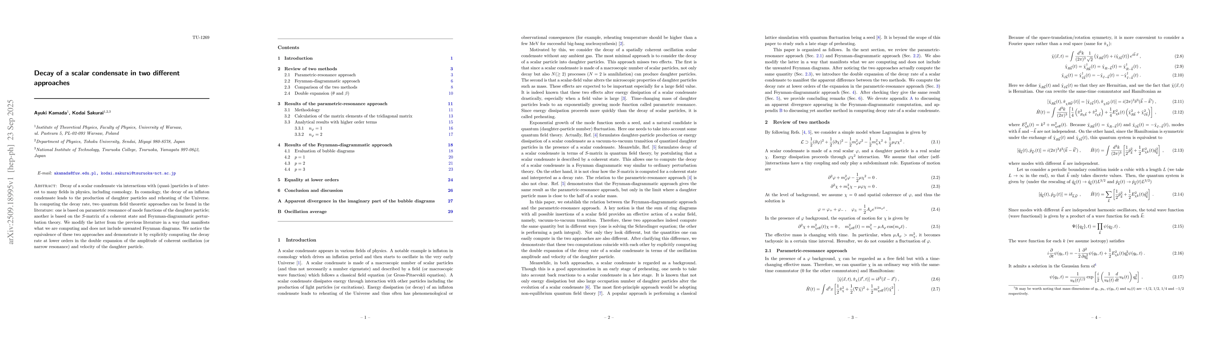 Thumbnail for Decay of a scalar condensate in two different approaches