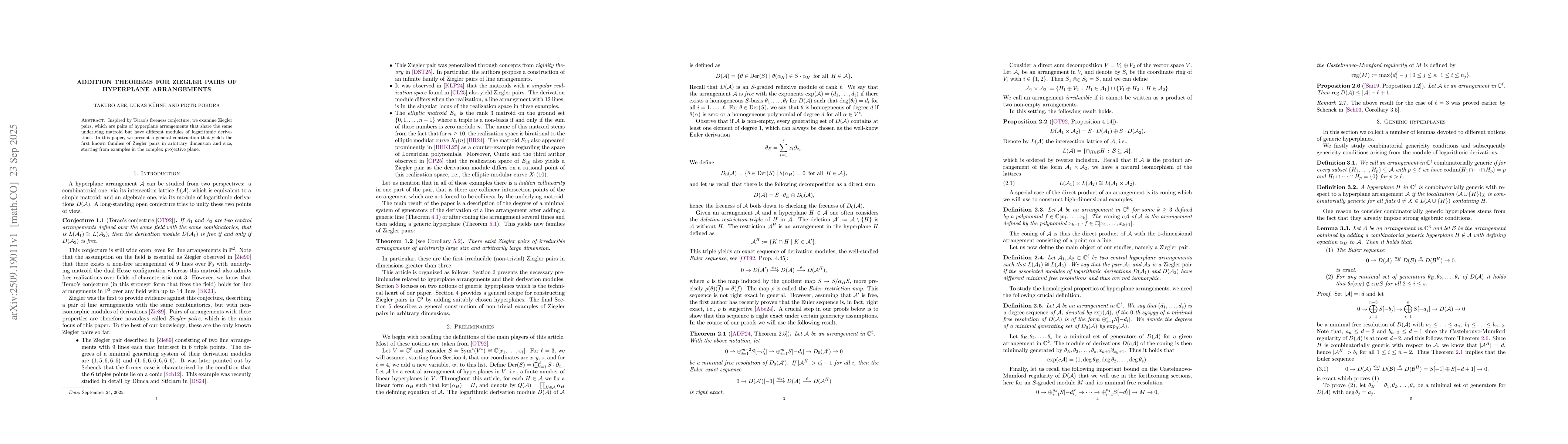 Thumbnail for Addition theorems for Ziegler pairs of hyperplane arrangements