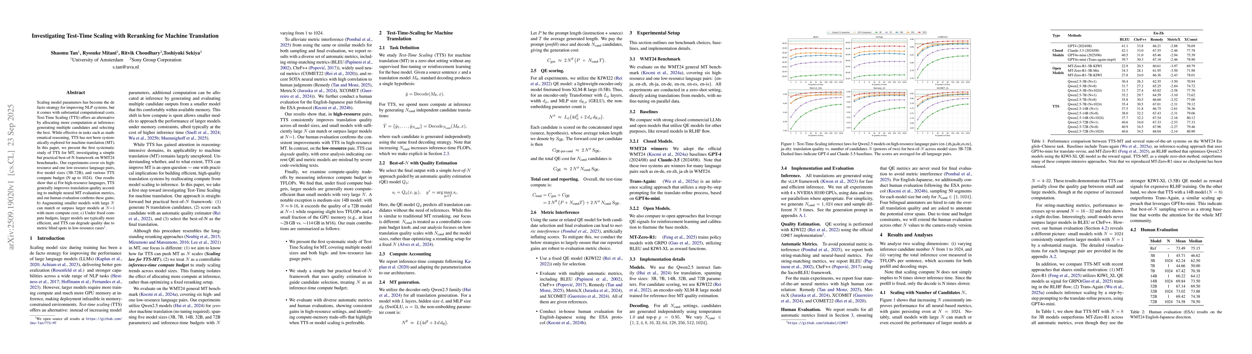 Thumbnail for Investigating Test-Time Scaling with Reranking for Machine Translation