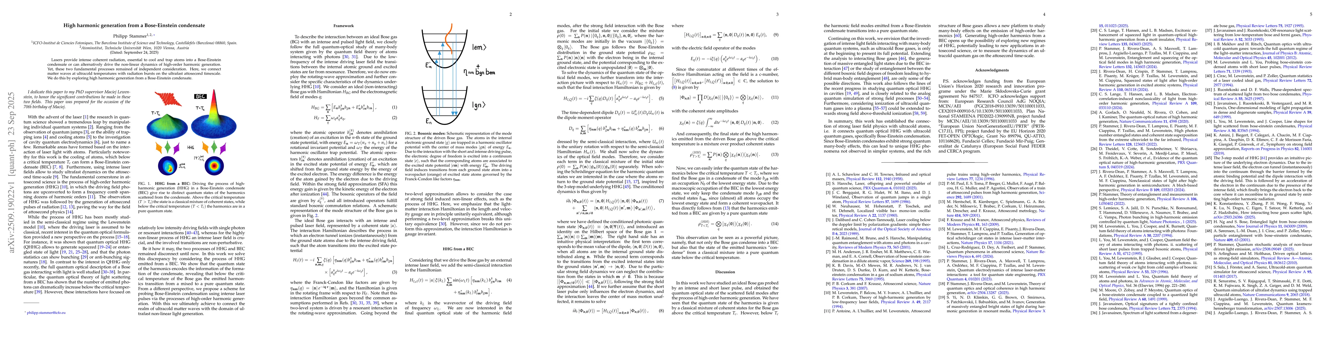 Thumbnail for High harmonic generation from a Bose-Einstein condensate