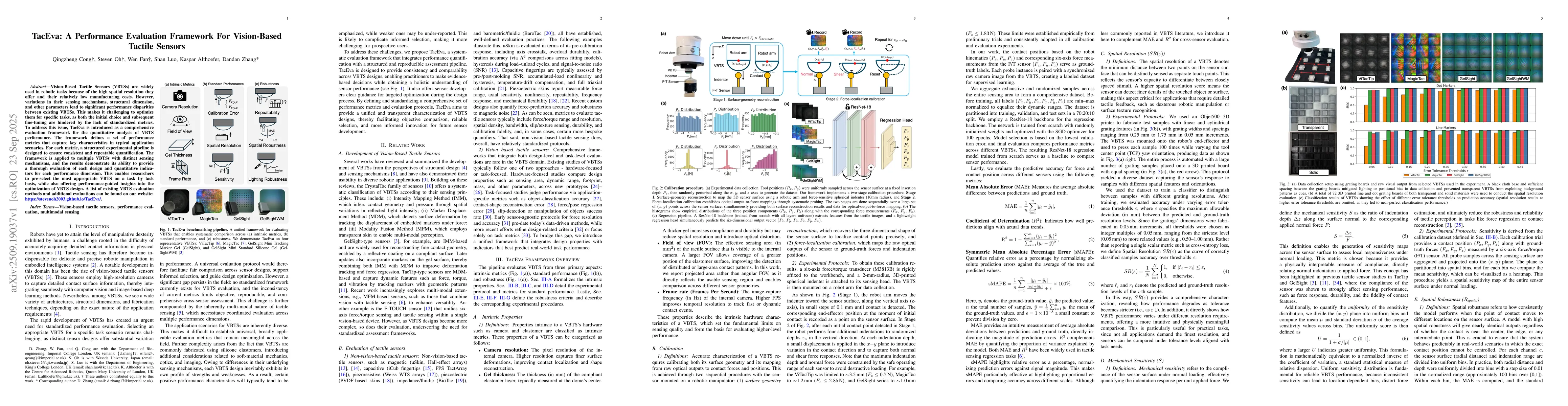 Thumbnail for TacEva: A Performance Evaluation Framework For Vision-Based Tactile
  Sensors