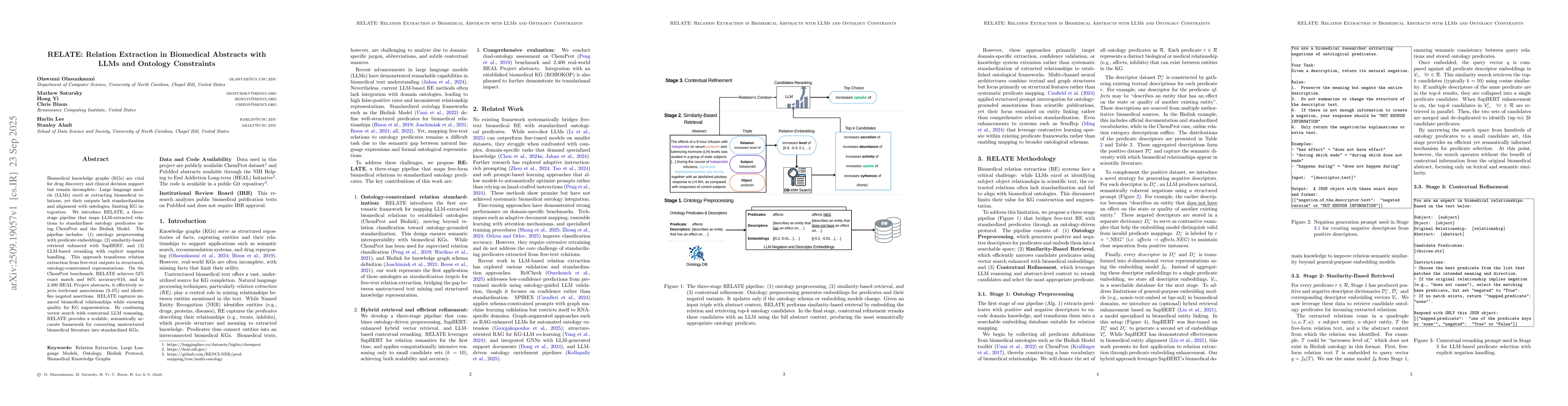 Thumbnail for RELATE: Relation Extraction in Biomedical Abstracts with LLMs and
  Ontology Constraints