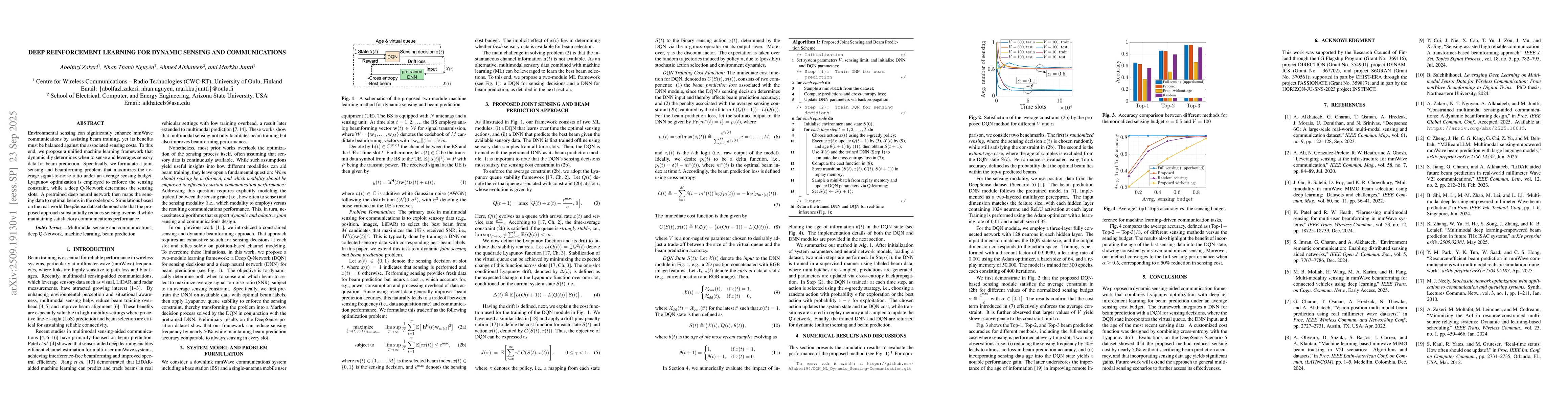 Thumbnail for Deep Reinforcement Learning for Dynamic Sensing and Communications