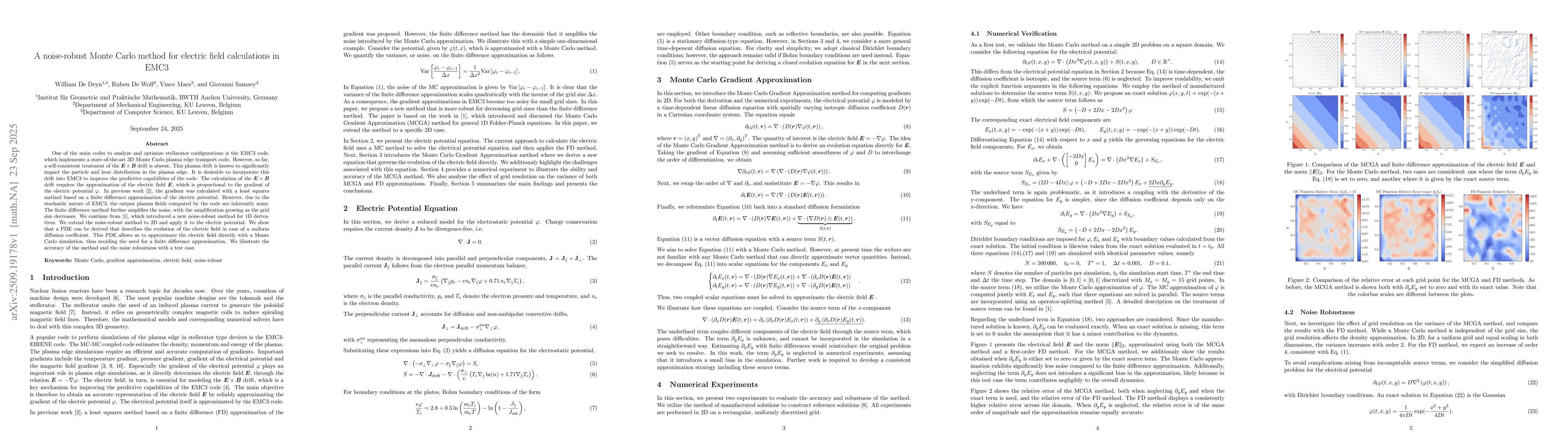 Thumbnail for A noise-robust Monte Carlo method for electric field calculations in
  EMC3