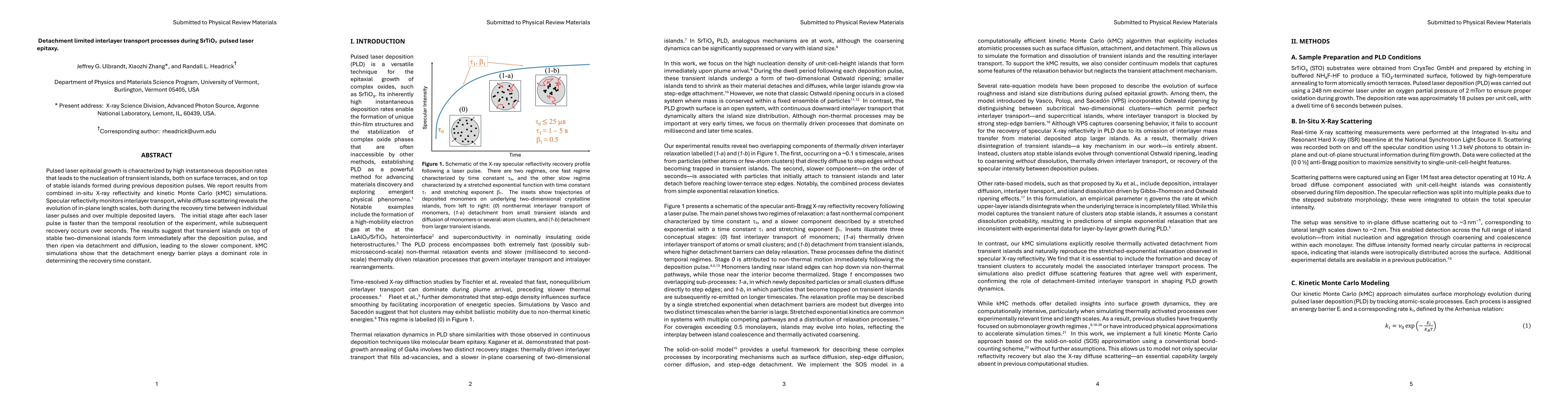 Thumbnail for Detachment limited interlayer transport processes during SrTiO3 pulsed
  laser epitaxy