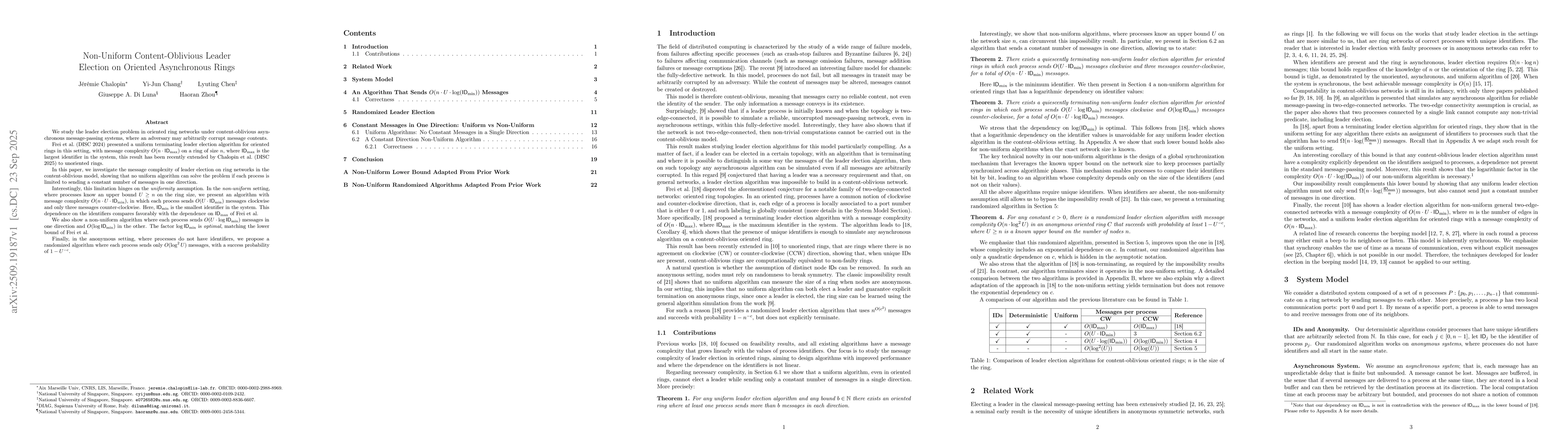 Thumbnail for Non-Uniform Content-Oblivious Leader Election on Oriented Asynchronous
  Rings
