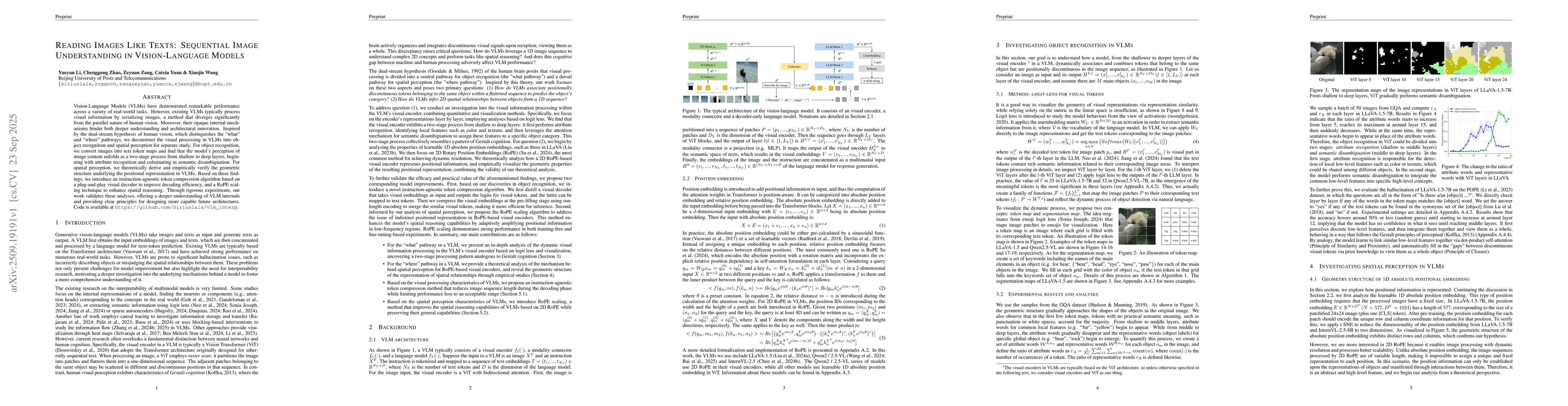 Thumbnail for Reading Images Like Texts: Sequential Image Understanding in
  Vision-Language Models