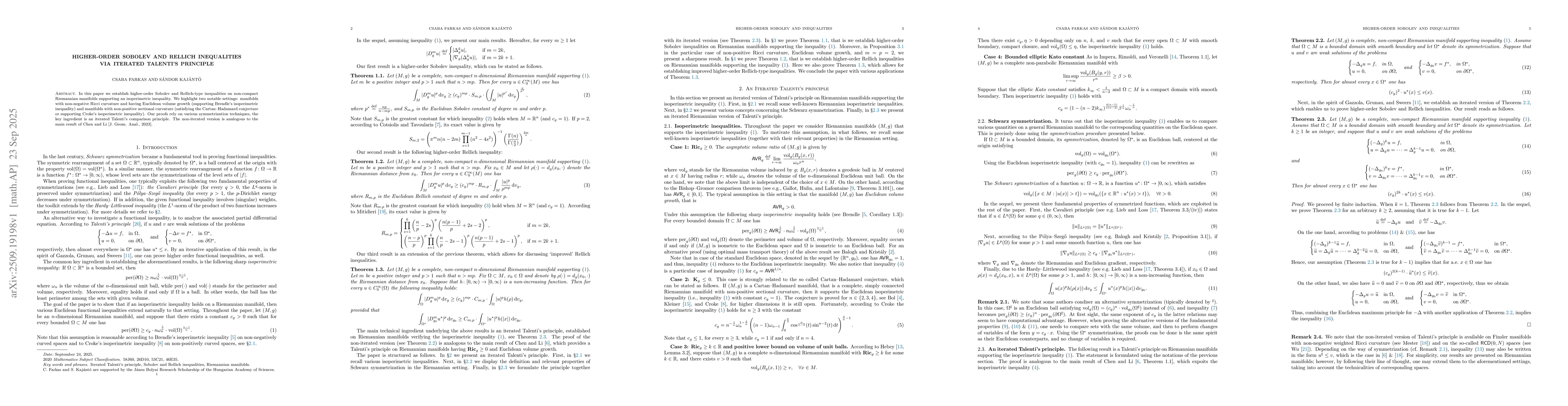 Thumbnail for Higher-order Sobolev and Rellich inequalities via iterated Talenti's
  principle