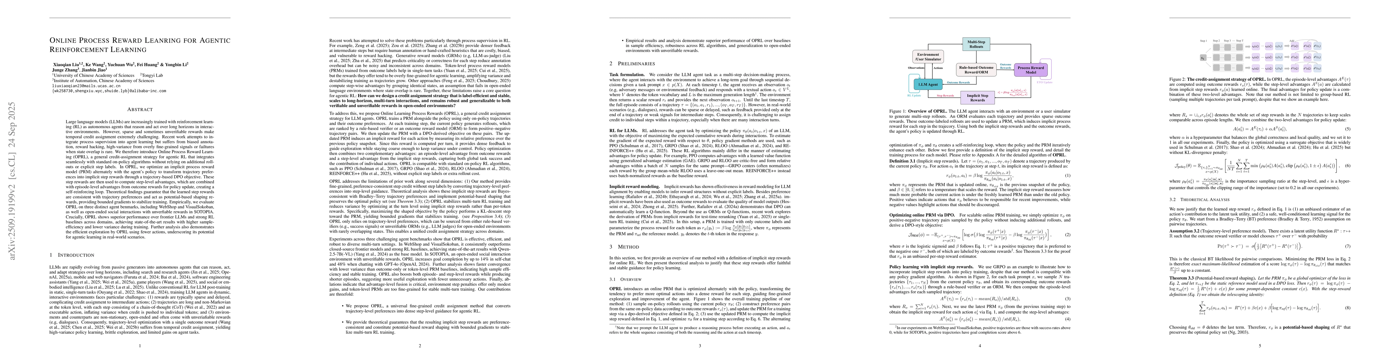 Thumbnail for Online Process Reward Leanring for Agentic Reinforcement Learning
