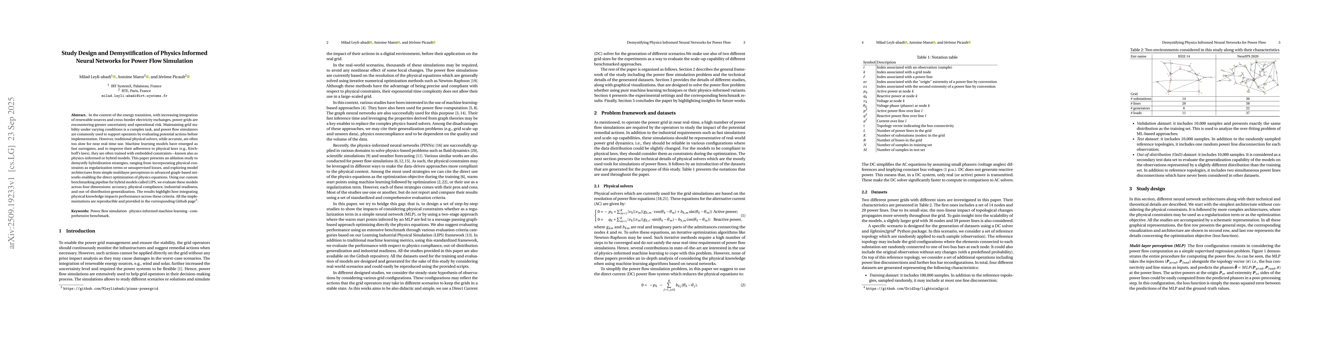 Thumbnail for Study Design and Demystification of Physics Informed Neural Networks for
  Power Flow Simulation