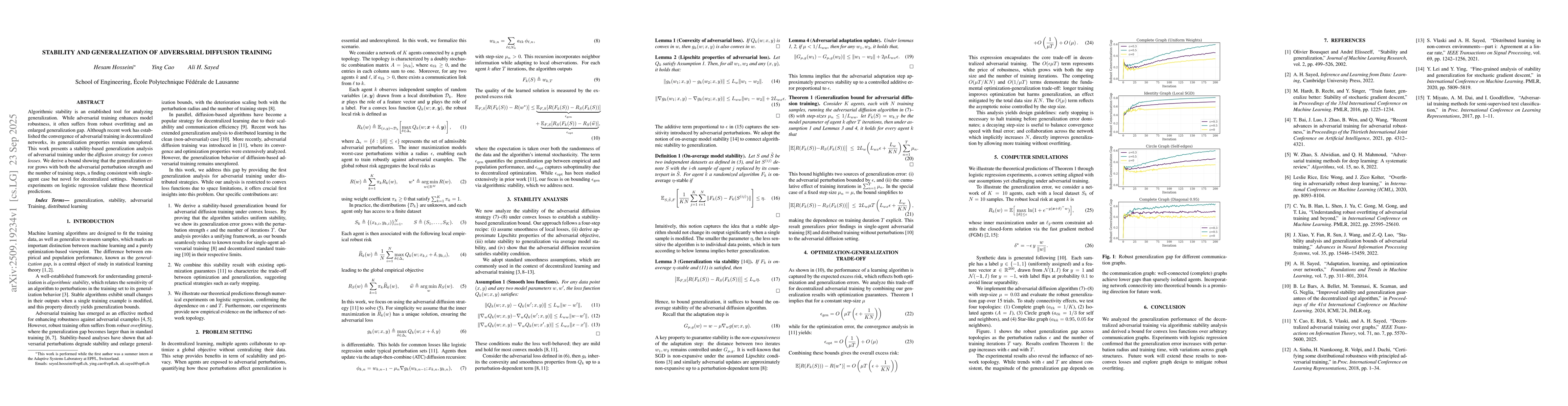Thumbnail for Stability and Generalization of Adversarial Diffusion Training