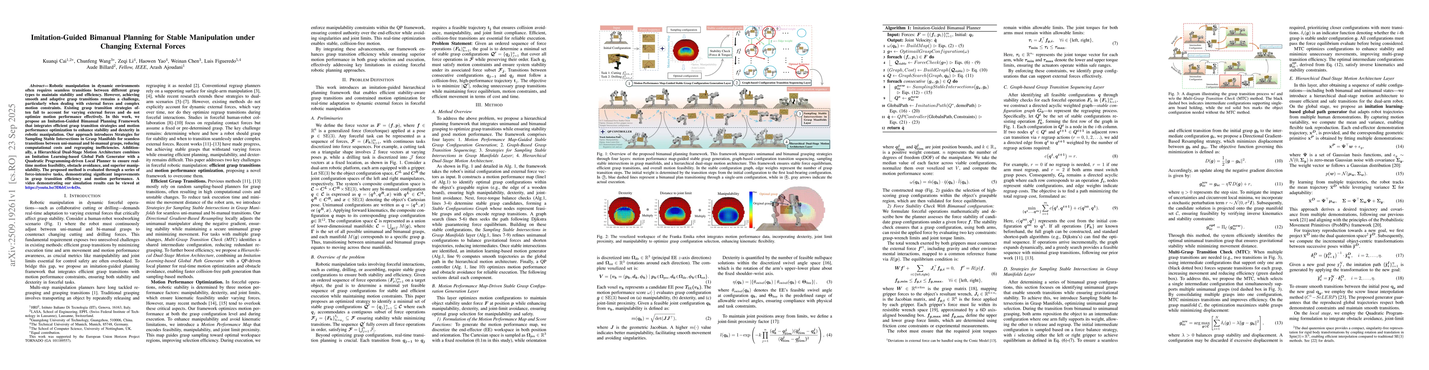 Thumbnail for Imitation-Guided Bimanual Planning for Stable Manipulation under
  Changing External Forces