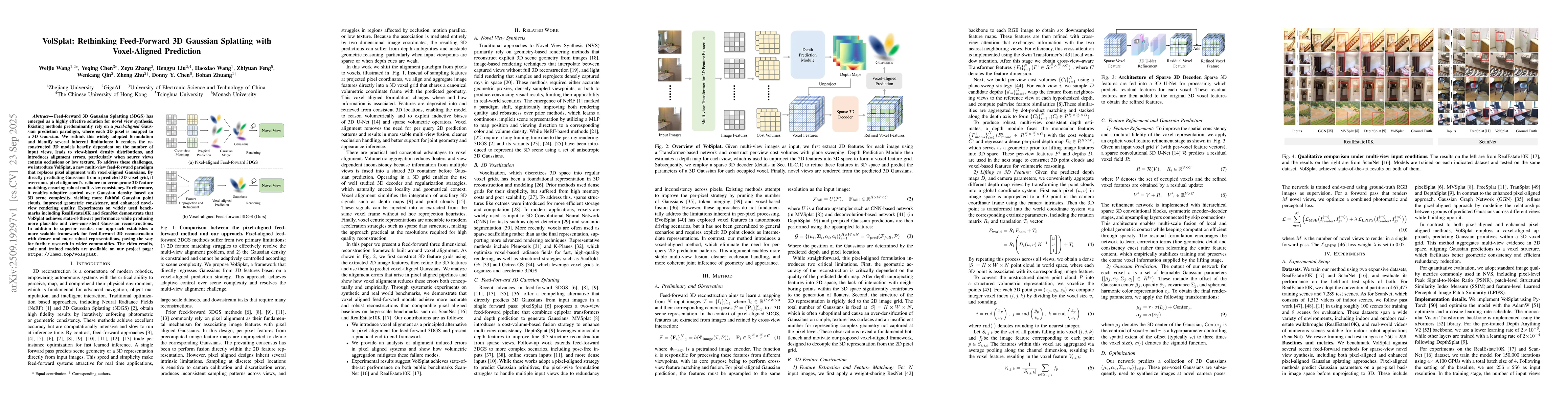 Thumbnail for VolSplat: Rethinking Feed-Forward 3D Gaussian Splatting with
  Voxel-Aligned Prediction