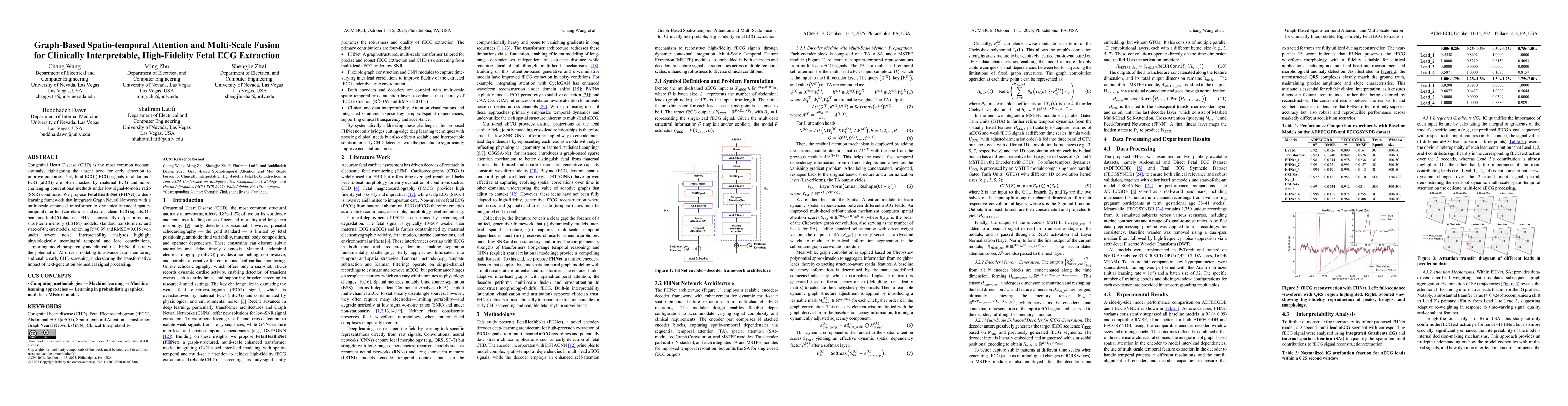 Thumbnail for Graph-Based Spatio-temporal Attention and Multi-Scale Fusion for
  Clinically Interpretable, High-Fidelity Fetal ECG Extraction