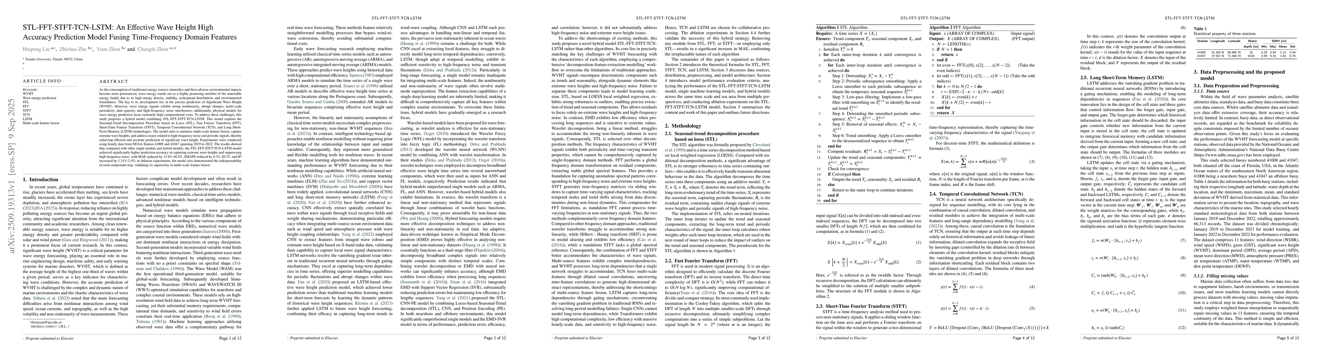 Thumbnail for STL-FFT-STFT-TCN-LSTM: An Effective Wave Height High Accuracy Prediction
  Model Fusing Time-Frequency Domain Features
