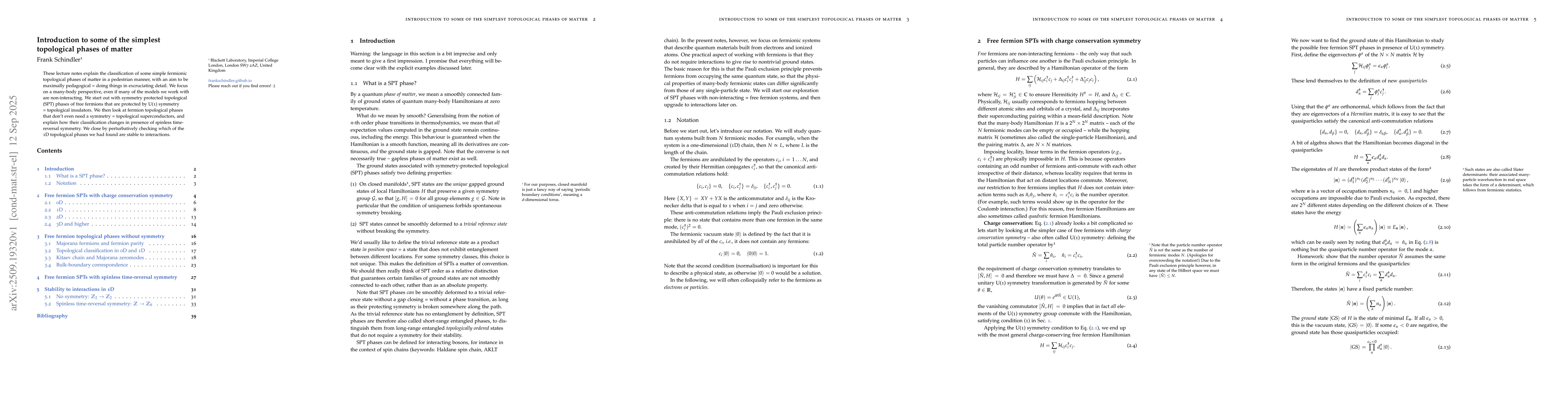 Thumbnail for Introduction to some of the simplest topological phases of matter