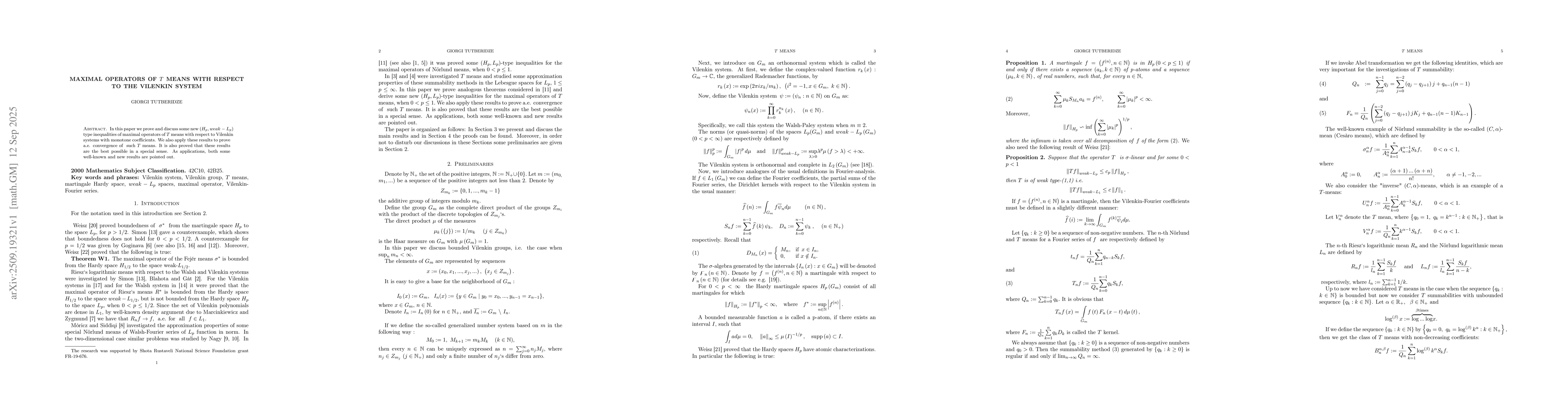 Thumbnail for Maximal operators of $T$ means with respect to the Vilenkin system