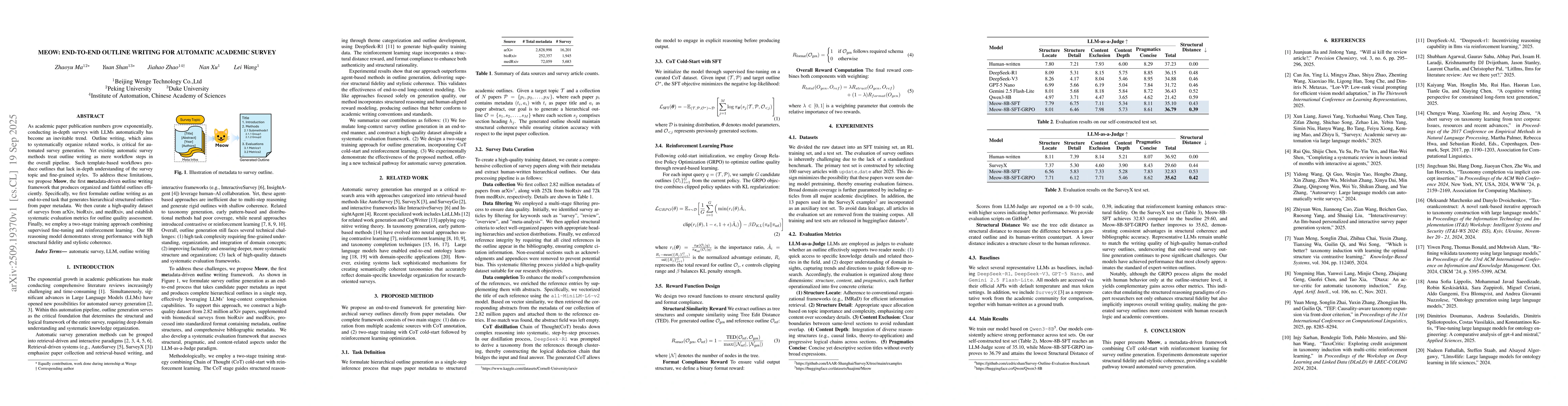 Thumbnail for Meow: End-to-End Outline Writing for Automatic Academic Survey