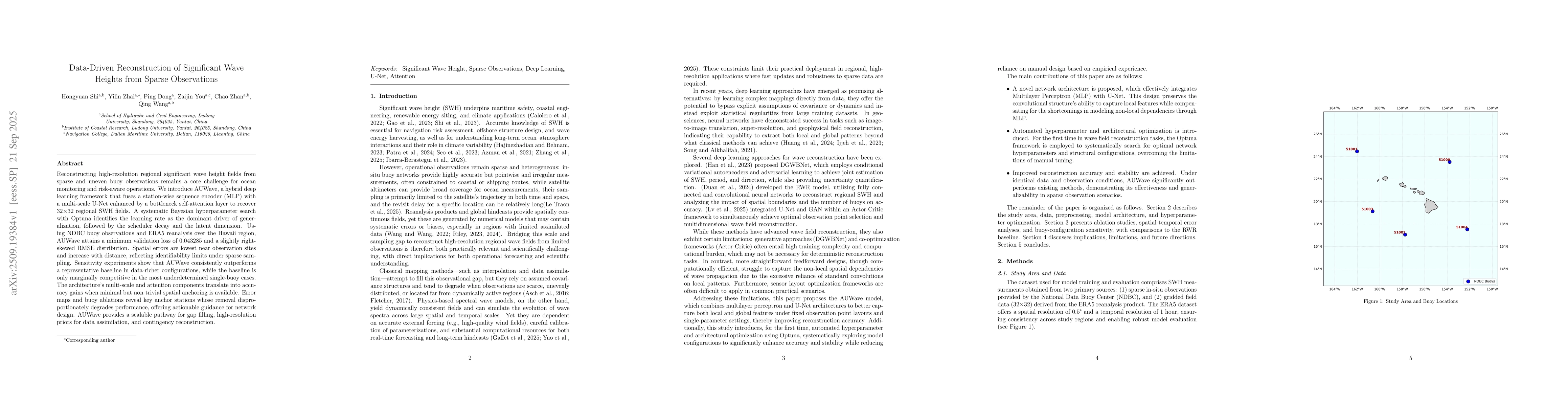 Thumbnail for Data-Driven Reconstruction of Significant Wave Heights from Sparse
  Observations