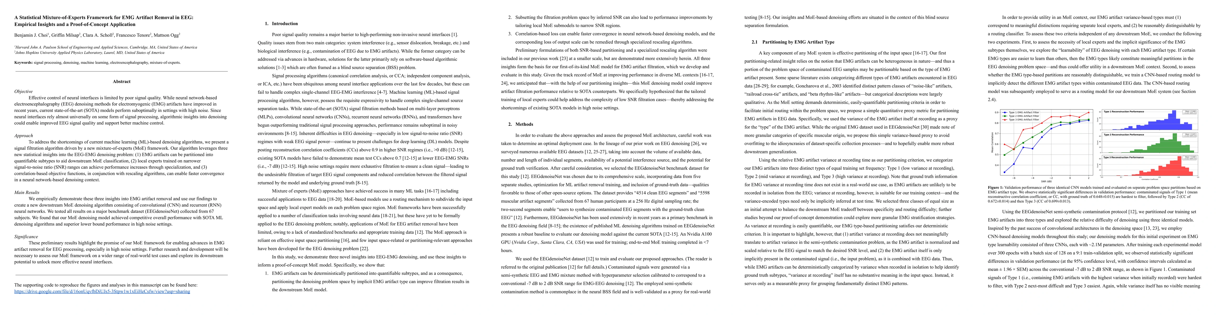 Thumbnail for A Statistical Mixture-of-Experts Framework for EMG Artifact Removal in
  EEG: Empirical Insights and a Proof-of-Concept Application