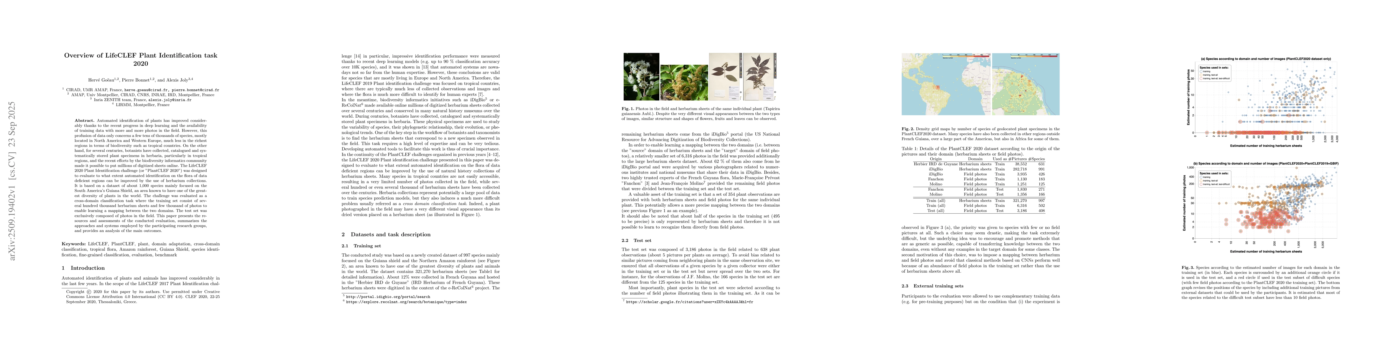 Thumbnail for Overview of LifeCLEF Plant Identification task 2020
