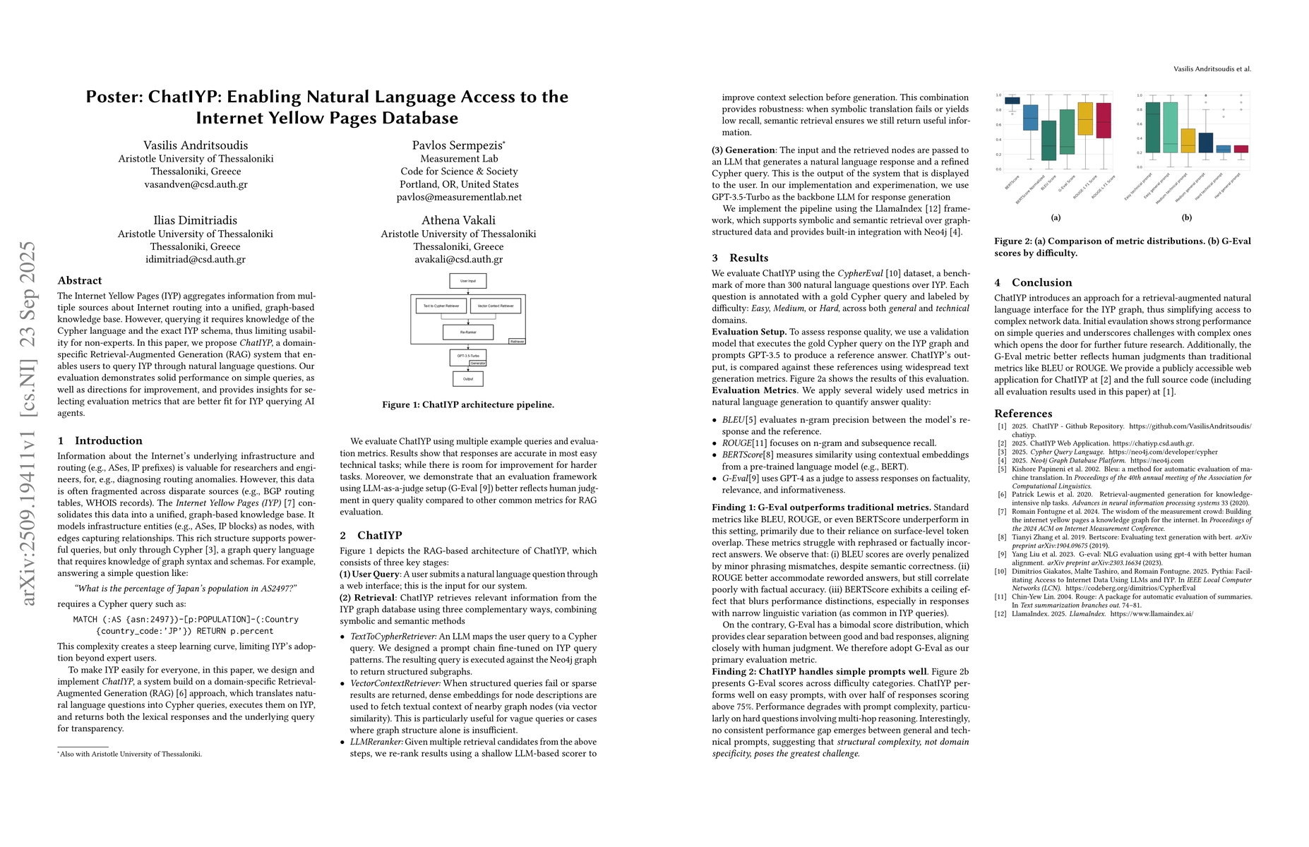 Thumbnail for Poster: ChatIYP: Enabling Natural Language Access to the Internet Yellow
  Pages Database