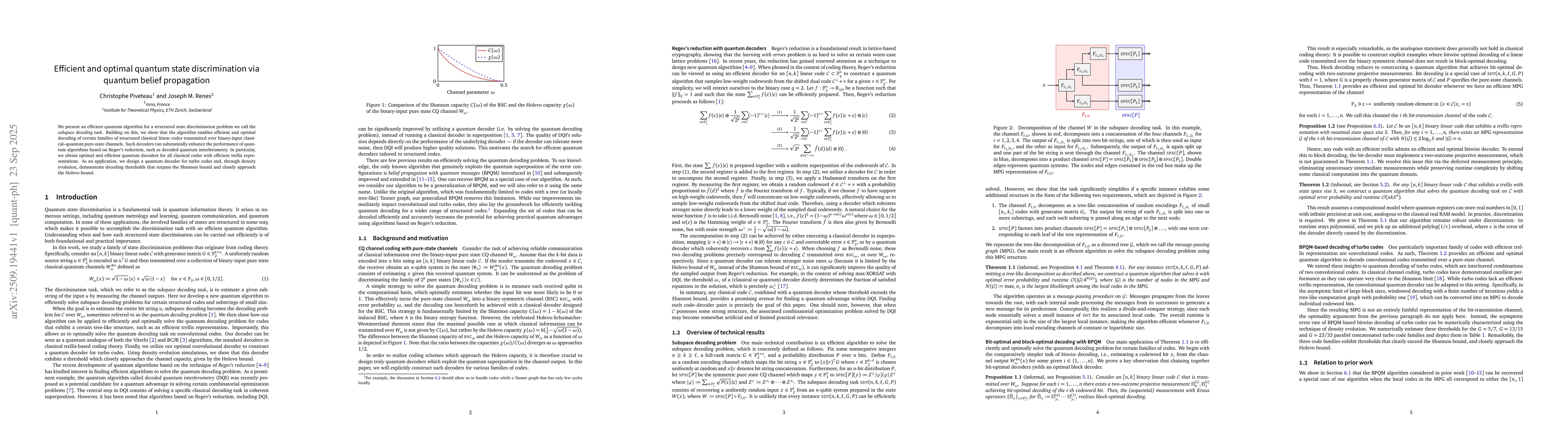 Thumbnail for Efficient and optimal quantum state discrimination via quantum belief
  propagation