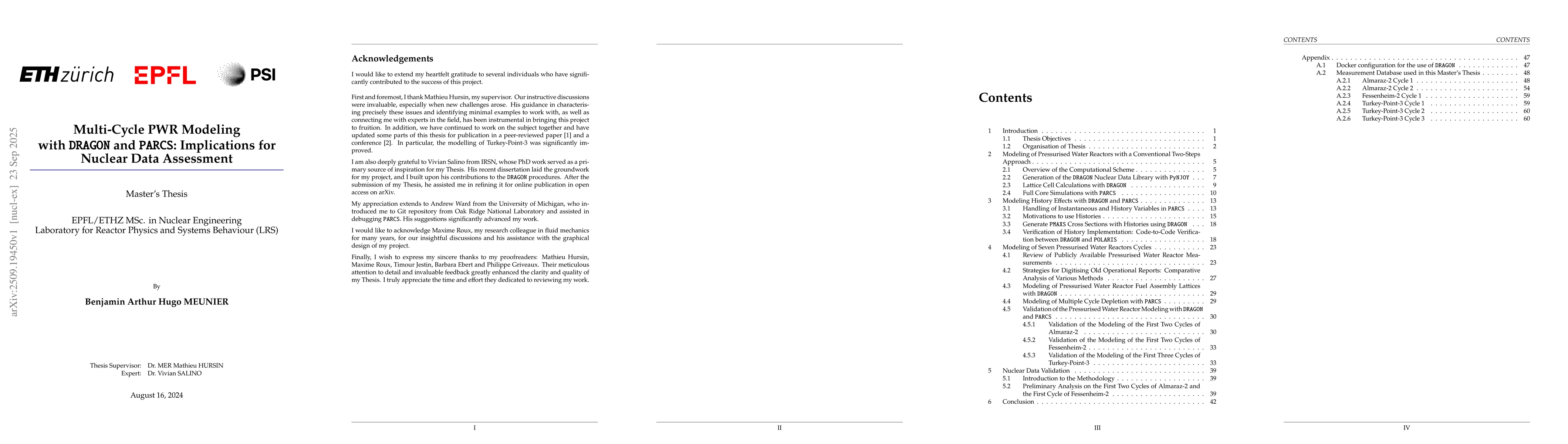 Thumbnail for Multi-Cycle PWR Modeling with DRAGON and PARCS: Implications for Nuclear
  Data Assessment