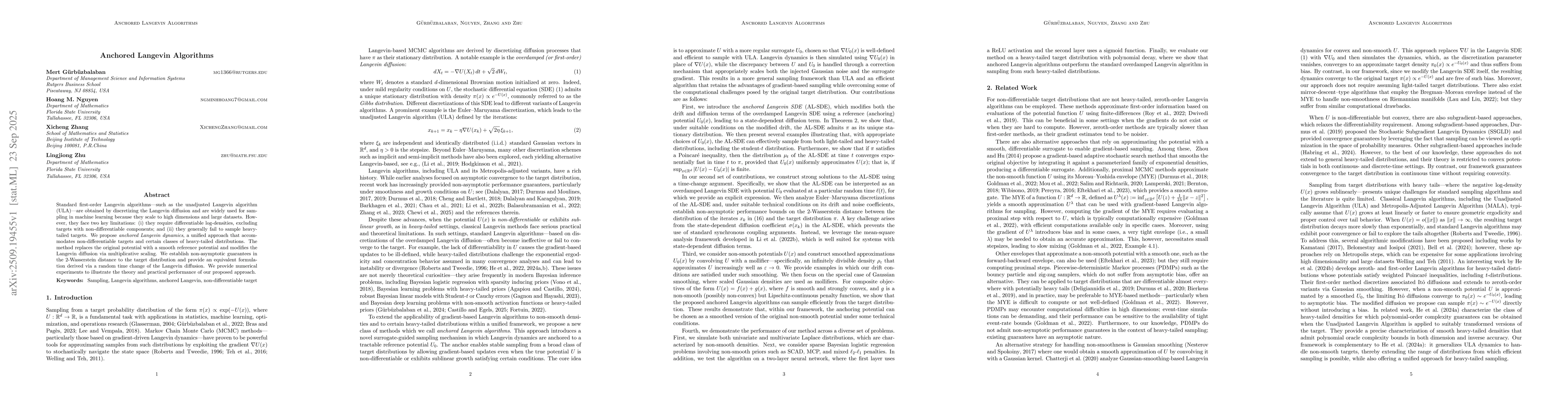 Thumbnail for Anchored Langevin Algorithms