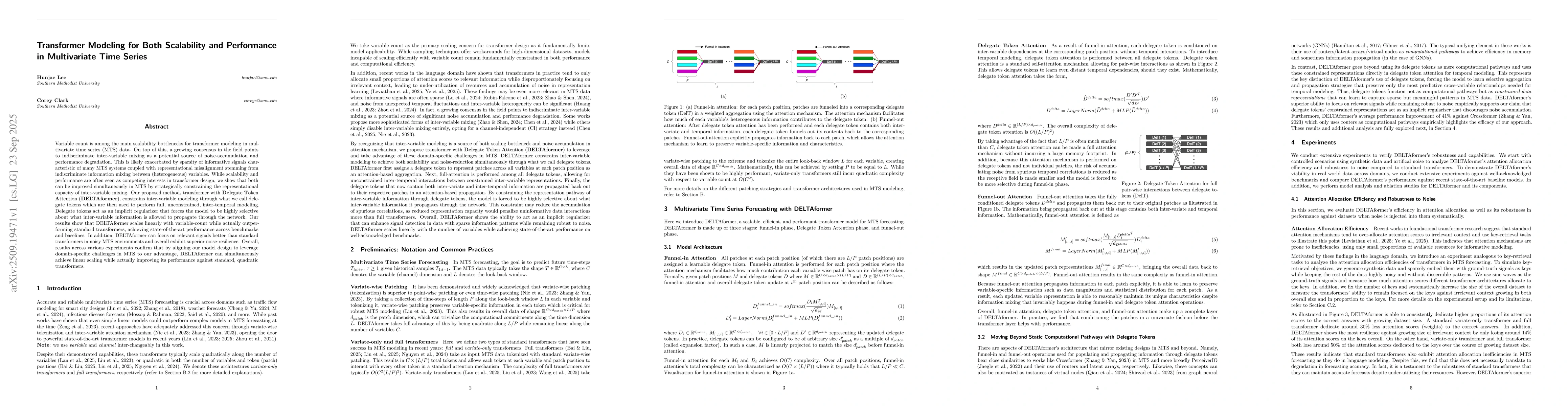Thumbnail for Transformer Modeling for Both Scalability and Performance in
  Multivariate Time Series