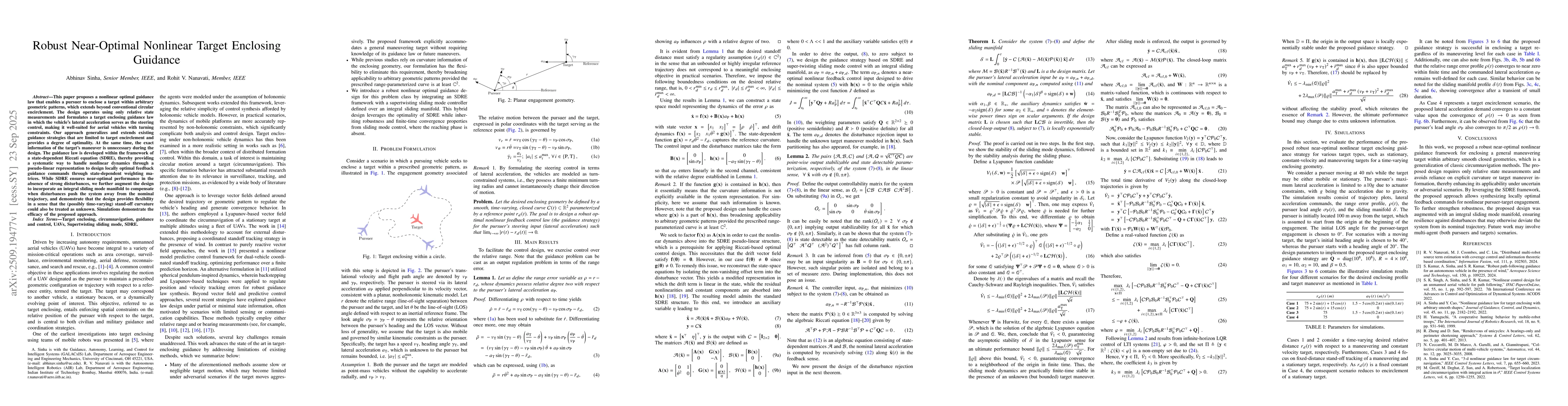 Thumbnail for Robust Near-Optimal Nonlinear Target Enclosing Guidance