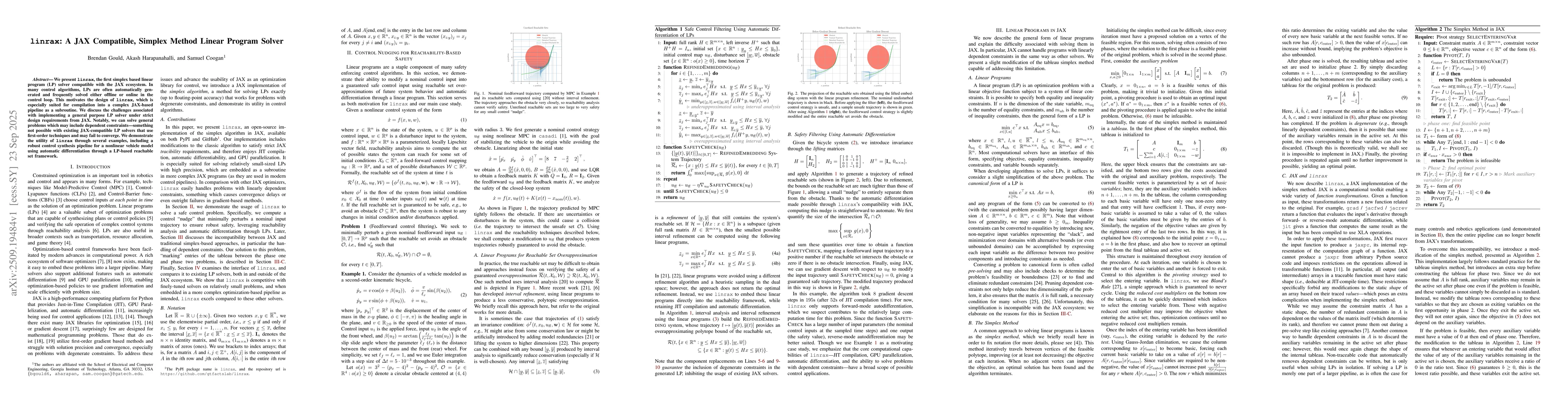 Thumbnail for linrax: A JAX Compatible, Simplex Method Linear Program Solver