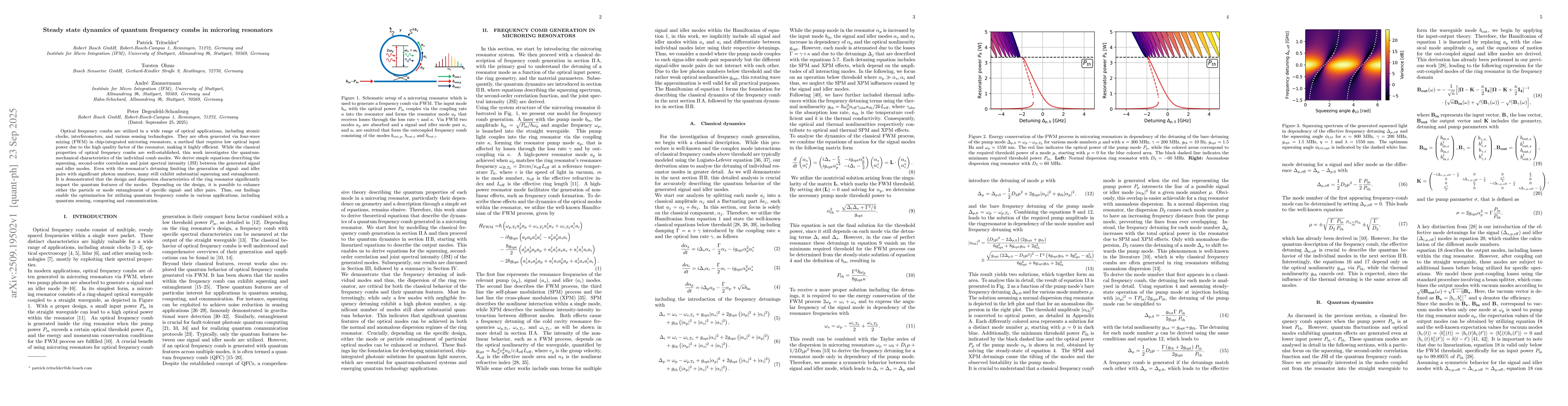 Thumbnail for Steady state dynamics of quantum frequency combs in microring resonators