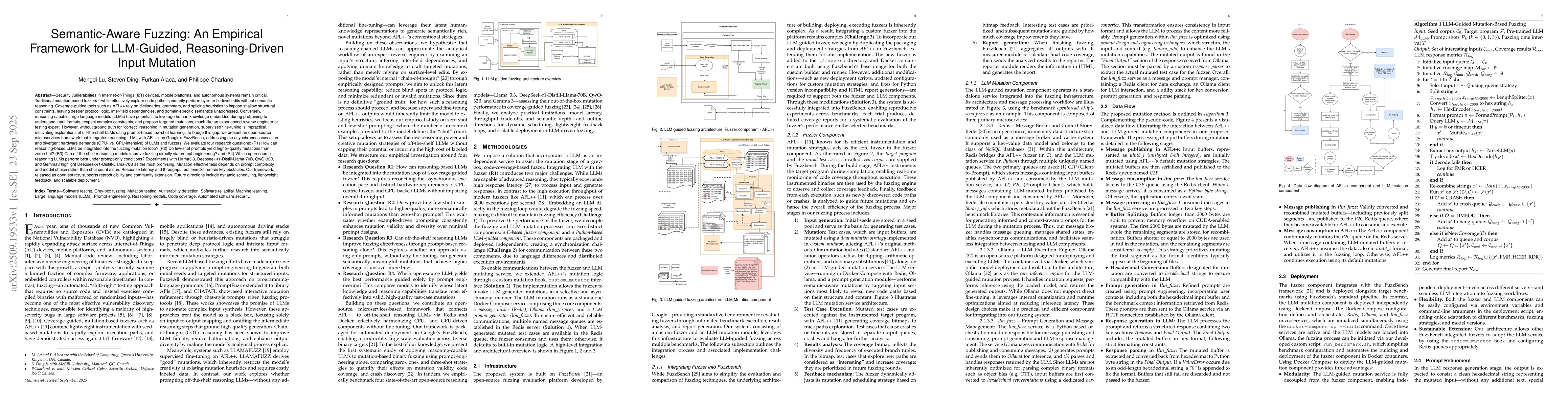 Thumbnail for Semantic-Aware Fuzzing: An Empirical Framework for LLM-Guided,
  Reasoning-Driven Input Mutation